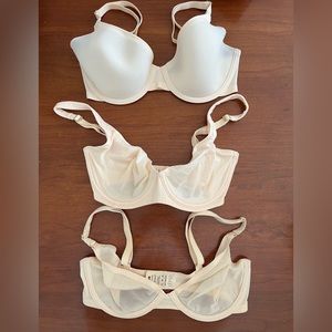 Bundle of 3 - 30E CUUP bras - barley worn -